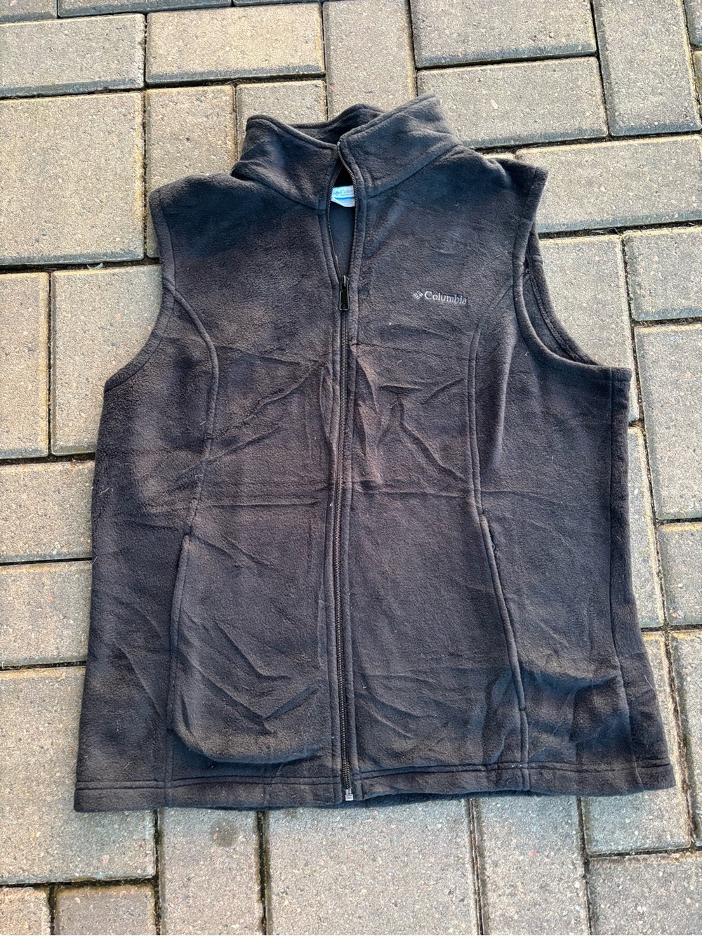 Columbia Men's Black Fleece Vest with Full Zip